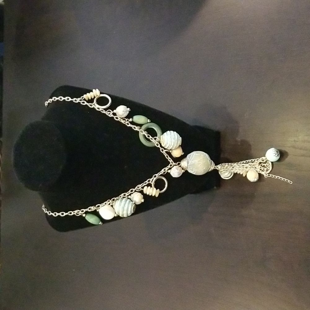 Large mixed beaded necklace, NWOT